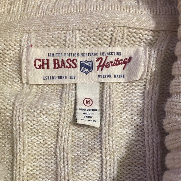 Bass Women's Cream Cable Knit Cardigan - Picture 2 of 5